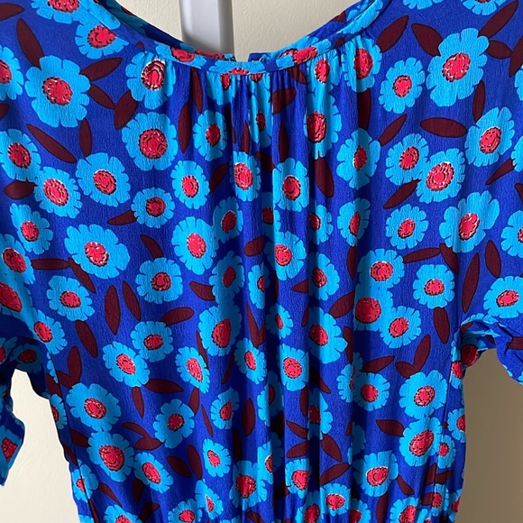 Kate Spade blue floral print romper playsuit, size XS - Picture 7 of 10